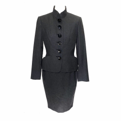 Christian Dior Couture skirt-suit in dark grey wool