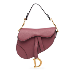 Christian Dior AB Dior Pink Calf Leather Mini Saddle Baguette Italy