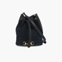 Gucci Suede Horsebit Bucket Bag