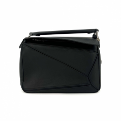 Loewe Puzzle Small Leather Bag Black