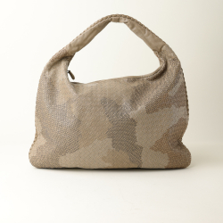 Le Temps Des Cerises BOTTEGA VENETA Intrecciato Embroidered Camouflage Maxi Hobo Bag