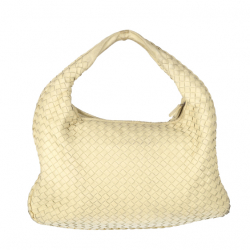 Bottega Veneta White Leather Medium Veneta