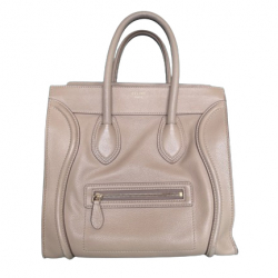 Celine B Celine White Calf Leather Luggage Tote Bag ITALY