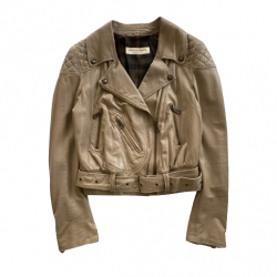 Burberry Veste de motard en cuir