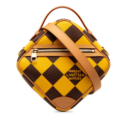 Louis Vuitton AB Louis Vuitton Yellow with Brown Damier Canvas Canvas Damier Pop Chess Messenger Spain