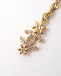 Chanel CC Rhinestone Flower Necklace