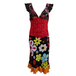 Moschino Bezauberndes Sommerkleid aus mehrfarbigem Chiffon