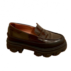 Ganni Chunky patented leather loafers