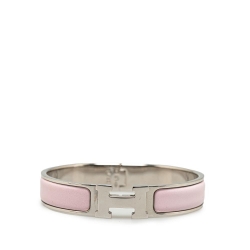 Hermès B Hermès Pink with Silver Enamel Other Clic H Bracelet France