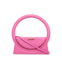 Jacquemus AB Jacquemus Pink Calf Leather skin Le sac Rond Italy