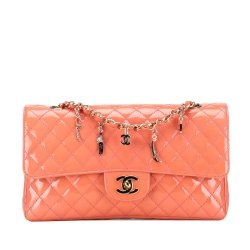Chanel Limited Edition Ginza 5th Anniversary Medium Classic Patent Lucky Charms Single Flap
