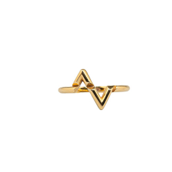 Louis Vuitton AB Louis Vuitton Gold 18K Yellow Gold Metal Volt Upside Down Ring France
