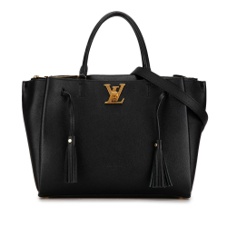 Louis Vuitton B Louis Vuitton Black Calf Leather Lockmeto France