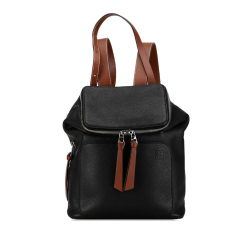 Loewe B LOEWE Black with Brown Calf Leather Goya Backpack Spain