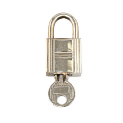 Hermès B Hermès Silver Platinum Metal Cadena Lock and Key France
