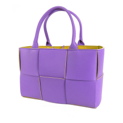 Bottega Veneta AB Bottega Veneta Purple Calf Leather Small Arco Tote Bag Italy