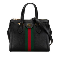 Gucci AB Gucci Black Calf Leather Small Ophidia Satchel Italy