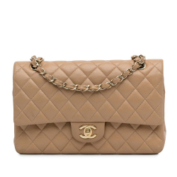 Chanel AB Chanel Brown Beige Caviar Leather Leather Medium Classic Caviar Double Flap France