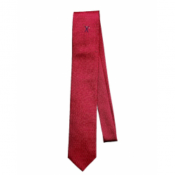 Hermès Krawatte mit gewebtem Muster und Polo-Stickerei