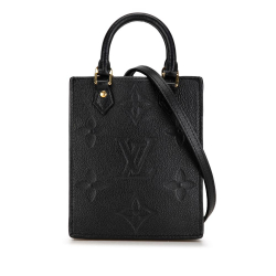 Louis Vuitton B Louis Vuitton Black Monogram Empreinte Leather Petit Sac Plat France