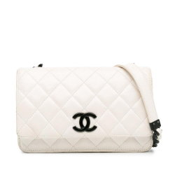 Chanel B Chanel White Caviar Leather Leather Caviar My Everything Wallet on Chain Italy