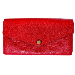 Louis Vuitton Sarah Empreinte Leather Red Wallet