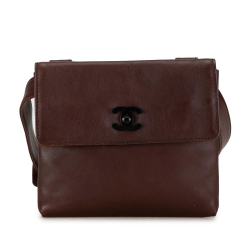 Chanel B Chanel Brown Dark Brown Lambskin Leather Leather CC Lambskin Belt Bag Italy