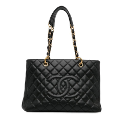 Chanel AB Chanel Black Caviar Leather Leather Caviar Grand Shopping Tote Italy
