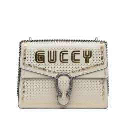 Gucci AB Gucci White Calf Leather x Sega Medium Guccy Dionysus Shoulder Bag Italy