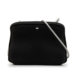 Chanel B Chanel Black Knit Fabric Jersey Millennium Crossbody Bag France