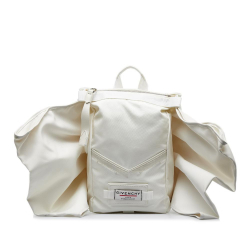 Givenchy B Givenchy White Nylon Fabric Downtown Bow Backpack Italy
