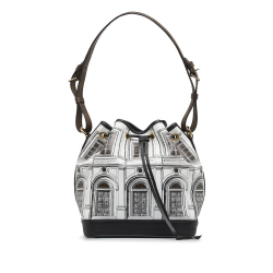 Louis Vuitton AB Louis Vuitton White with Brown Calf Leather Fornasetti Architettura Noe MM France