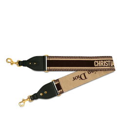Christian Dior AB Dior Red Burgundy with Black Canvas Fabric Logo Embroidered Shoulder Strap Italy