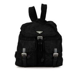 Prada B Prada Black Nylon Fabric Tessuto Backpack Italy