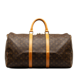 Louis Vuitton B Louis Vuitton Brown Monogram Canvas Canvas Monogram Keepall 50 France