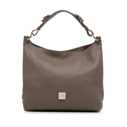 Mulberry AB Mulberry Brown Taupe Calf Leather Freya Hobo United Kingdom