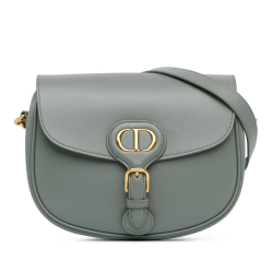 Christian Dior B Dior Gray Calf Leather Medium Bobby Crossbody Bag Italy
