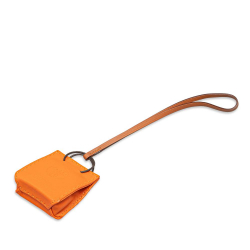 Hermès AB Hermès Orange Calf Leather Milo Swift Sac Bag Charm France