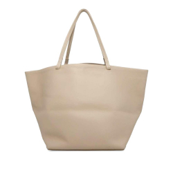 The Row B The Row White Ivory Calf Leather Park Tote Three Italy