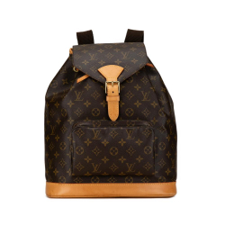 Louis Vuitton B Louis Vuitton Brown Monogram Canvas Canvas Monogram Montsouris GM France