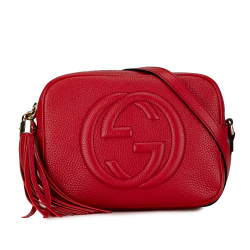 Gucci AB Gucci Red Calf Leather Small Soho Disco Crossbody Italy