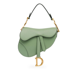 Christian Dior AB Dior Green Light Green Calf Leather Mini Saddle Bag Italy