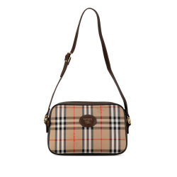 Burberry B Burberry Brown Beige Canvas Fabric Haymarket Check Crossbody United Kingdom