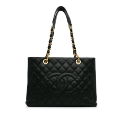 Chanel AB Chanel Black Caviar Leather Leather Caviar Grand Shopping Tote Italy