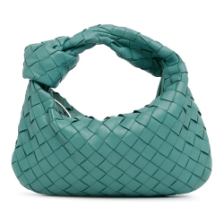 Bottega Veneta B Bottega Veneta Blue Aqua Calf Leather Mini Intrecciato Jodie Italy