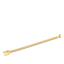 Chanel B Chanel Gold Gold Plated Metal CC Turnlock Chain Bracelet France