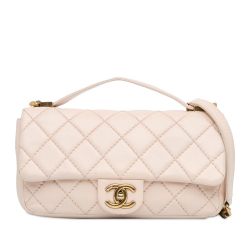 Chanel AB Chanel Pink Light Pink Calf Leather Mini skin Urban Day Flap Italy
