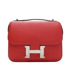 Hermès AB Hermès Red Calf Leather Mini Epsom Constance France