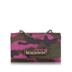 Valentino B Valentino Pink Nylon Fabric Vavavoom Camouflage Bag Italy