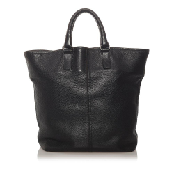 Bottega Veneta B Bottega Veneta Black Calf Leather Tote Bag Italy
